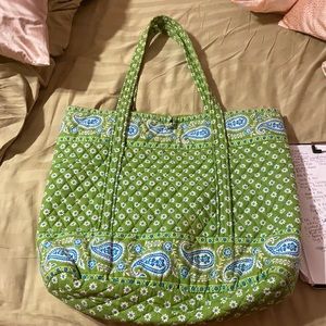 Vera Bradley large tote green blue white